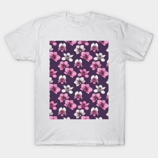 Pink orchid flowers T-Shirt